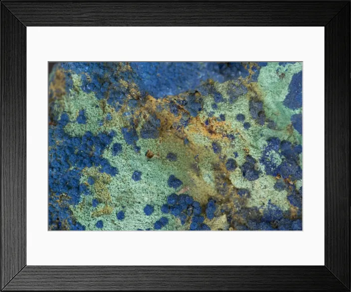 Framed Print : Malachite and Azurite - Copper minerals from Oujda Morocco Framed Print : Malachite and Azurite - Copper minerals from Oujda Morocco