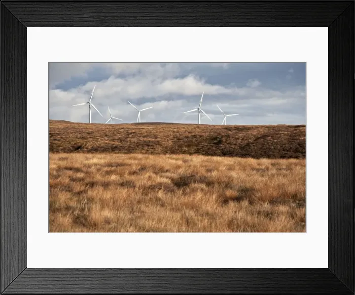 Framed Print : Wind farm - on moorland above Findhorn Valley - Scotland Framed Print : Wind farm - on moorland above Findhorn Valley - Scotland