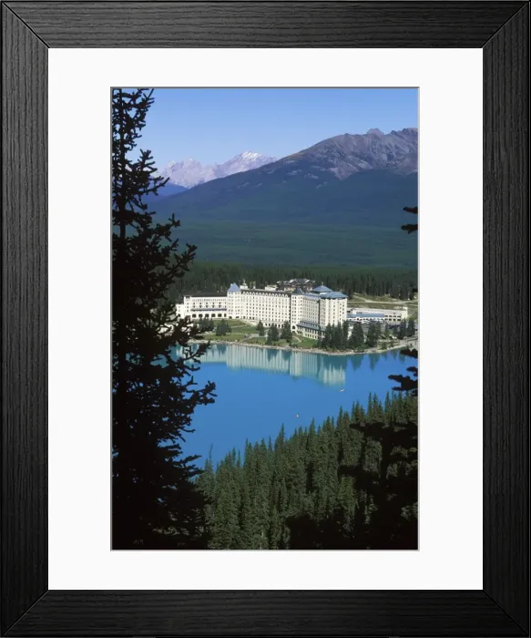 Framed Print : Lake Louise Hotel - Banff National Park - Canada - Alberta Framed Print : Lake Louise Hotel - Banff National Park - Canada - Alberta