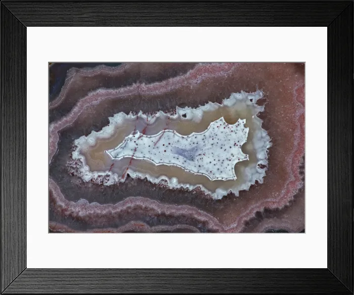 Framed Print : Laguna Agate - Mexico - Cross-section Framed Print : Laguna Agate - Mexico - Cross-section