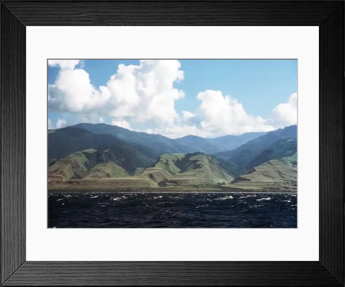 Framed Print : Raised beaches - wave-cut platform - Staircase-like raised coral terraces along the Finschhafen coast (=The Rai Coast) of the Huon Peninsula, on the north coast of Papua New Guinea Framed Print : Raised beaches - wave-cut platform - Staircase-like raised coral terraces along the Finschhafen coast (=The Rai Coast) of the Huon Peninsula, on the north coast of Papua New Guinea