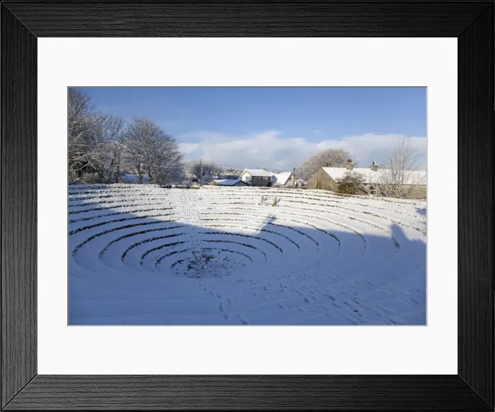 Framed Print : Gwennap Pit - near Caharrack - Cornwall - UK - snow Framed Print : Gwennap Pit - near Caharrack - Cornwall - UK - snow