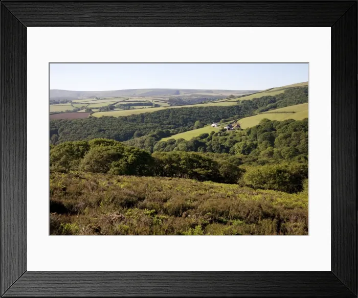 Framed Print : Small farmstead on Exmoor near Porlock Hill Exmoor Somerset UK Framed Print : Small farmstead on Exmoor near Porlock Hill Exmoor Somerset UK