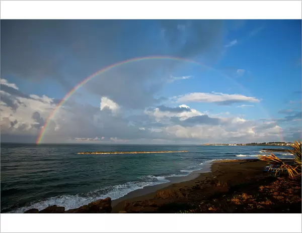 180 degree rainbow after early morning storm - Paphos - Cyprus - April