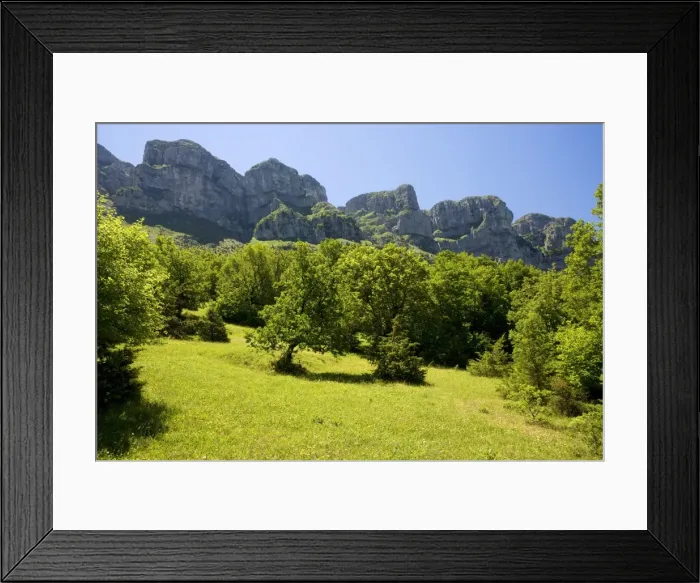 Framed Print : Old fields on the upper slopes of the Vikos Gorge and Astraki mountain, north-west Greece Framed Print : Old fields on the upper slopes of the Vikos Gorge and Astraki mountain, north-west Greece