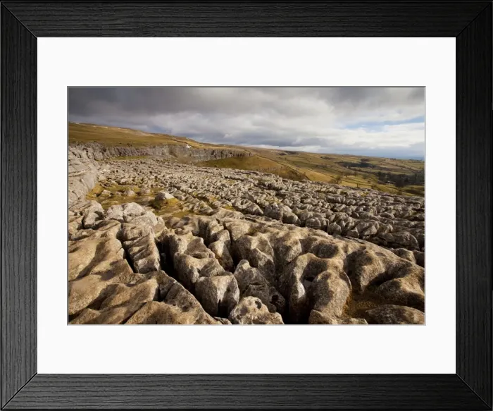 Framed Print : Limestone pavement above Malham Cove - Malham - Yorkshire Dales National Park - North Yorkshire - UK Framed Print : Limestone pavement above Malham Cove - Malham - Yorkshire Dales National Park - North Yorkshire - UK