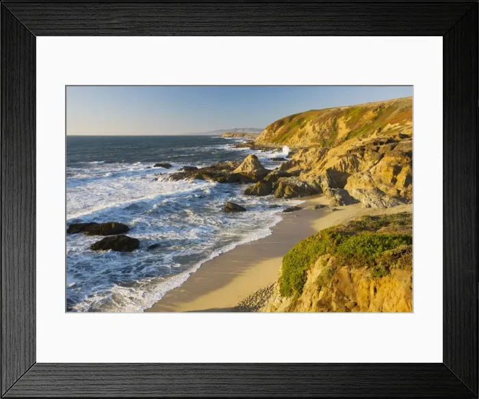 Framed Print : Rocky unspoilt Pacific Ocean coast at Bodega Bay, north California Framed Print : Rocky unspoilt Pacific Ocean coast at Bodega Bay, north California