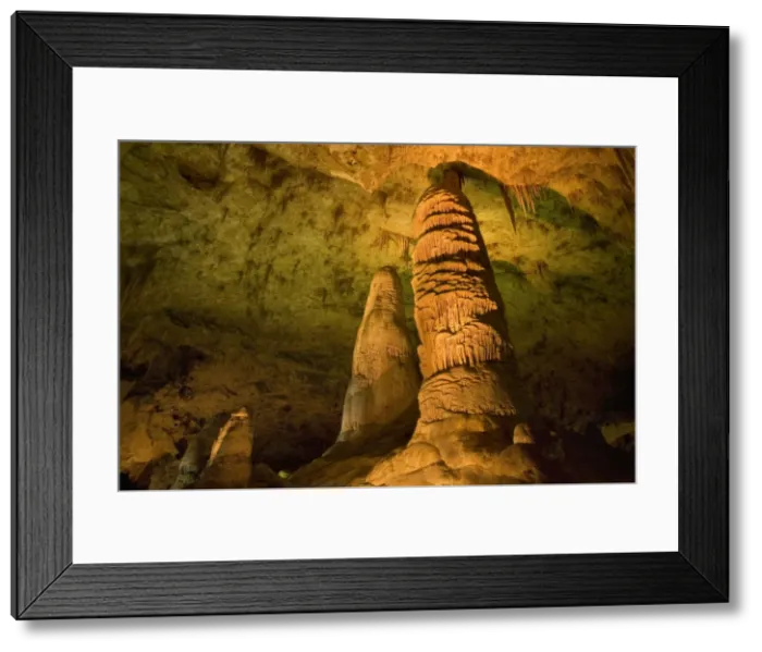 Framed Print : Cave Formations - amazing cave formations including huge columns of stalagmites, called Giant Dome and Twin Domes - Hall of Giants, Carlsbad Caverns National Park, New Mexico, USA Framed Print : Cave Formations - amazing cave formations including huge columns of stalagmites, called Giant Dome and Twin Domes - Hall of Giants, Carlsbad Caverns National Park, New Mexico, USA