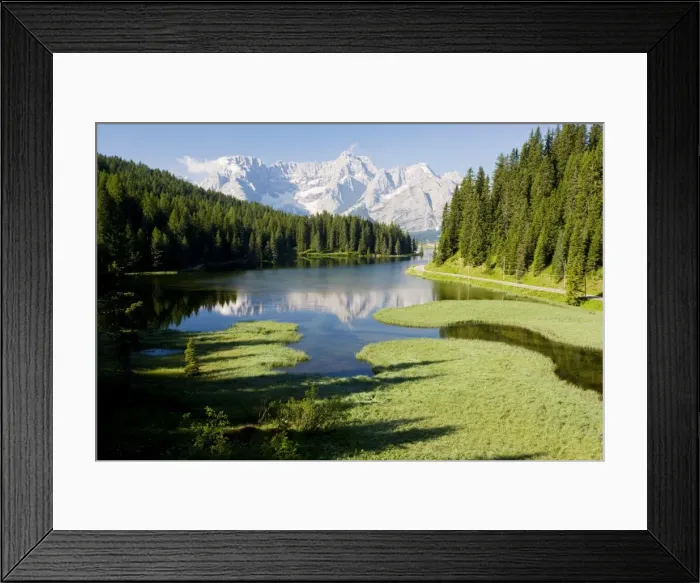Framed Print : Misurina Lake with Sorapis mountain beyond, The Dolomites, Italy Framed Print : Misurina Lake with Sorapis mountain beyond, The Dolomites, Italy