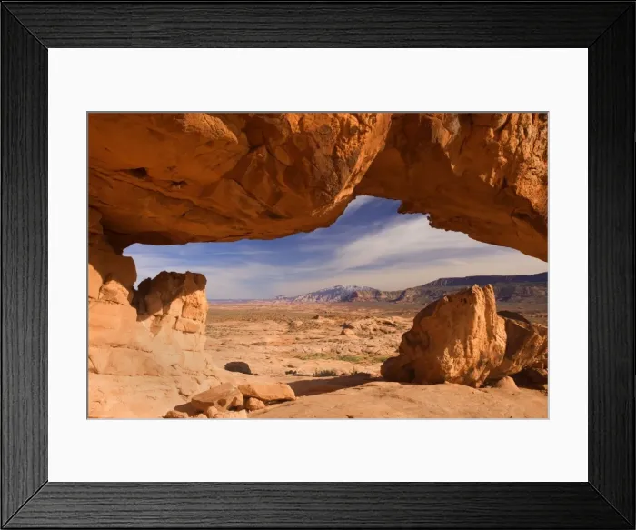 Framed Print : Sunset Arch - rock arch framing Navajo Mountain in the background - Grand Staircase Escalante National Monument, Utah, USA Framed Print : Sunset Arch - rock arch framing Navajo Mountain in the background - Grand Staircase Escalante National Monument, Utah, USA