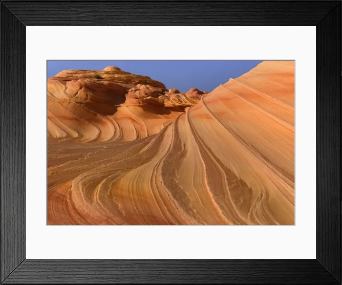 Framed Print : Second Wave - carved rock made of jurrasic-age Navajo Sandstone that is approximately 190 millions old - Coyote Buttes North - Vermillion Cliffs - Grand Staircase Escalante National Monument - Utah - USA Framed Print : Second Wave - carved rock made of jurrasic-age Navajo Sandstone that is approximately 190 millions old - Coyote Buttes North - Vermillion Cliffs - Grand Staircase Escalante National Monument - Utah - USA