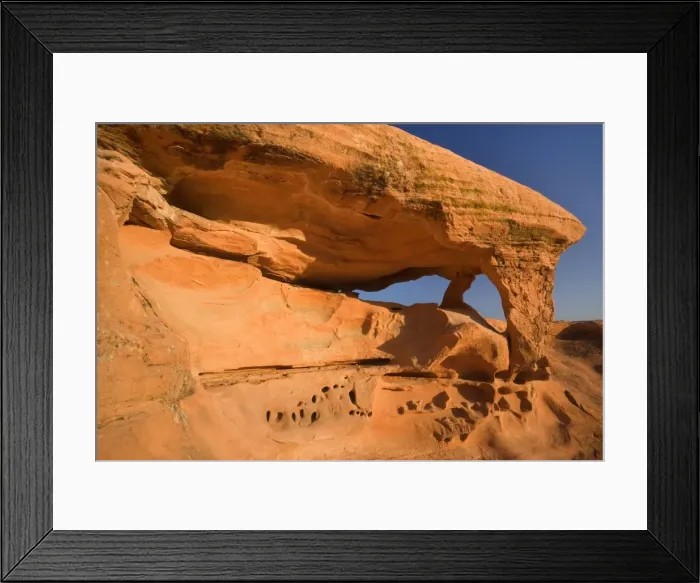 Framed Print : Piano Rock Arch - double arch topped by a huge rock which makes the sandstone formation look like a piano - Valley of Fire State Park, Nevada, USA Framed Print : Piano Rock Arch - double arch topped by a huge rock which makes the sandstone formation look like a piano - Valley of Fire State Park, Nevada, USA