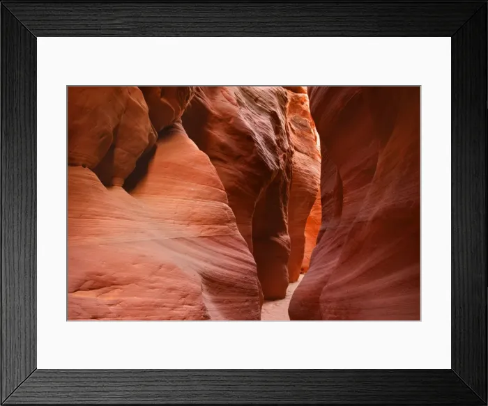 Framed Print : Buckskin Gulch Narrows - a very narrow and high section in this slot canyon with sandstone walls of different shades of red - House Rock Valley Road - Grand Staircase Escalante National Monument - Utah - USA Framed Print : Buckskin Gulch Narrows - a very narrow and high section in this slot canyon with sandstone walls of different shades of red - House Rock Valley Road - Grand Staircase Escalante National Monument - Utah - USA