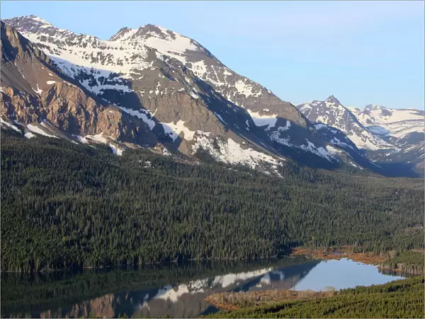 Glacier National Park - Montana - USA. Borders Waterton Lakes National Park - Aberta - Canada. Waterton-Glacier International Peace World Heritage site
