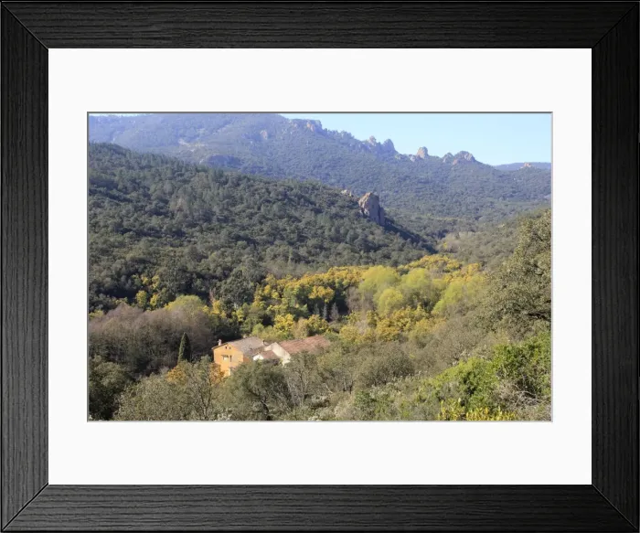 Framed Print : Mediterranean landscape. Adrets de l'Esterel - Alpes maritimes - France Framed Print : Mediterranean landscape. Adrets de l'Esterel - Alpes maritimes - France