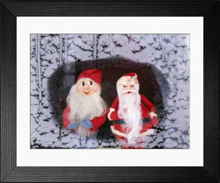 Framed Print : Father Christmas & Gnome Framed Print : Father Christmas & Gnome