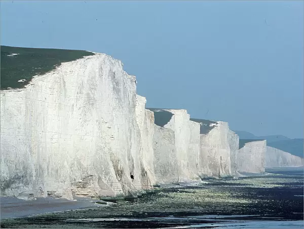 CHALK CLIFFS - Seven Sisters, white cliffs of dover. East Sussex