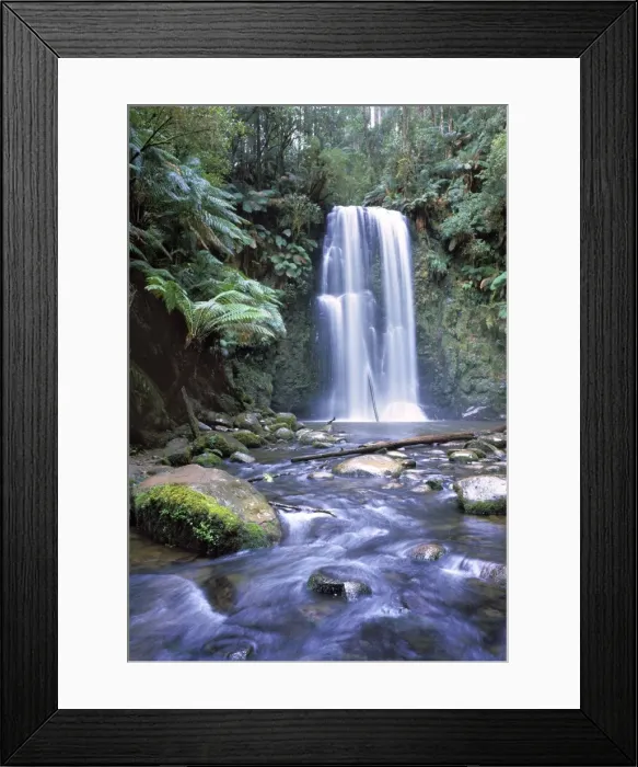 Framed Print : Australia - Waterfall in the Otway National Park southern tip of the state of Victoria Framed Print : Australia - Waterfall in the Otway National Park southern tip of the state of Victoria