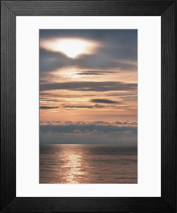 Framed Print : Sunset with thunder-clouds North sea, Belgium Framed Print : Sunset with thunder-clouds North sea, Belgium