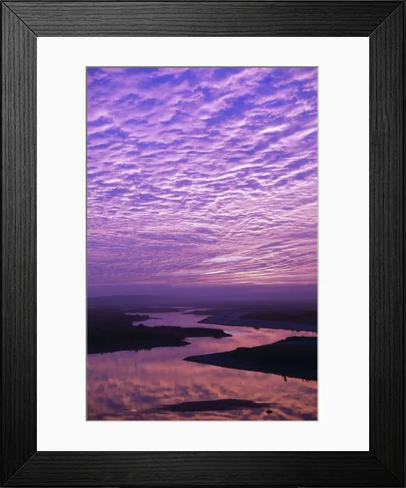 Framed Print : Sunset. ME-333-m. Sunset - over river. Johan De Meester Framed Print : Sunset. ME-333-m. Sunset - over river. Johan De Meester
