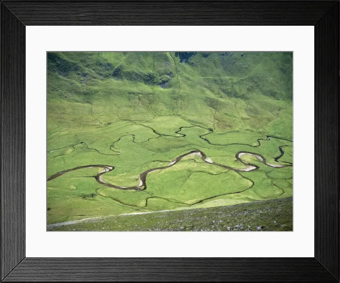 Framed Print : Meandering RIver In mountain valley, Upper Glen Clova Angus, Scotland Framed Print : Meandering RIver In mountain valley, Upper Glen Clova Angus, Scotland