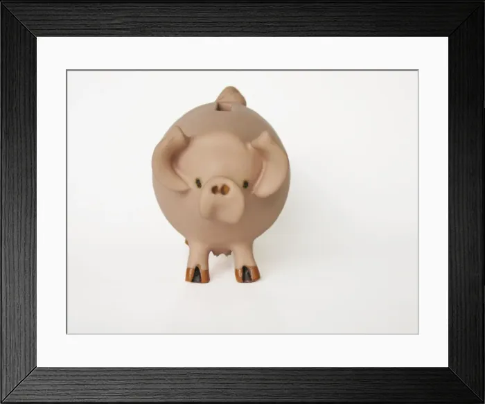 Framed Print : Pig - ceramic moneybox Framed Print : Pig - ceramic moneybox
