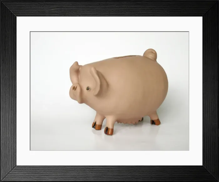 Framed Print : Pig - ceramic moneybox Framed Print : Pig - ceramic moneybox