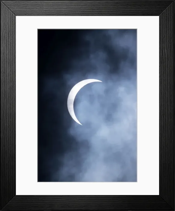 Framed Print : Sun Eclipse - shadow of moon covering the sun Framed Print : Sun Eclipse - shadow of moon covering the sun