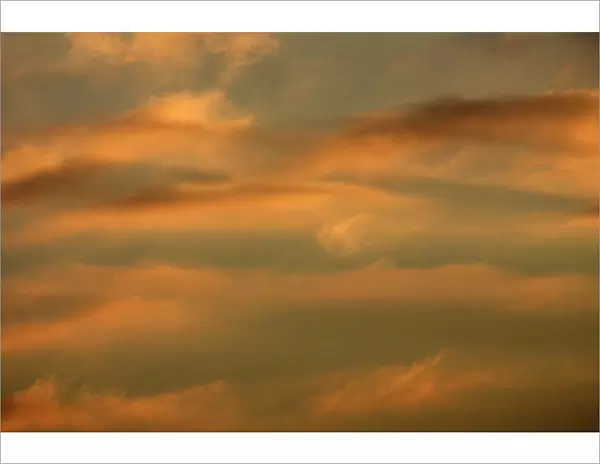 Clouds at sunset in Montier en Der. France