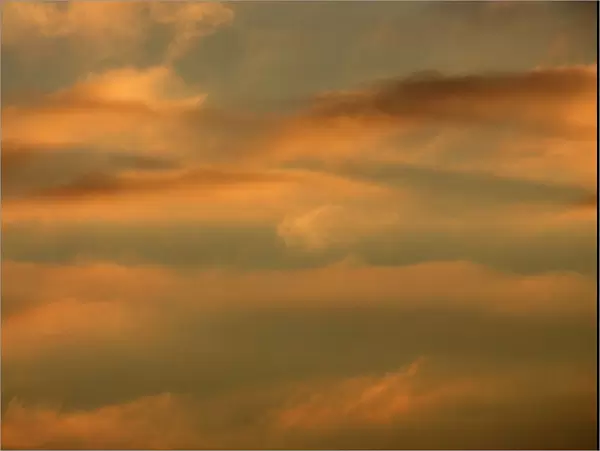 Clouds at sunset in Montier en Der. France
