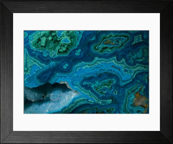 Framed Print : Malachite and azurite mined from Bagdad Copper Mine in Bagdad Arizona USA Framed Print : Malachite and azurite mined from Bagdad Copper Mine in Bagdad Arizona USA