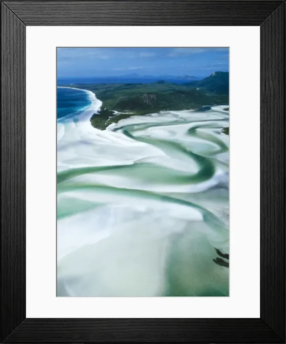 Framed Print : Australia Great Barrier Reef Marine Park Whitsunday Group. Whitsunday Island, Hill inlet, Whithaven beach, Queensland Framed Print : Australia Great Barrier Reef Marine Park Whitsunday Group. Whitsunday Island, Hill inlet, Whithaven beach, Queensland