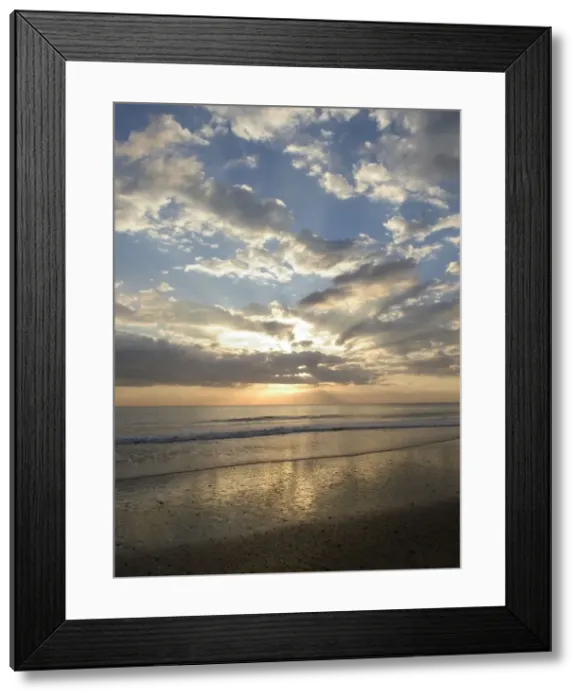 Framed Print : Sunset & evening light over Spain's Atlantic coast-line. Part of Donana National Park, which enjoys 40 km of unspoilt, protected beaches Framed Print : Sunset & evening light over Spain's Atlantic coast-line. Part of Donana National Park, which enjoys 40 km of unspoilt, protected beaches