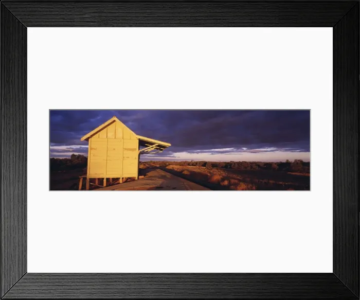 Framed Print : Australia - Outback railway station near Broken Hill Framed Print : Australia - Outback railway station near Broken Hill