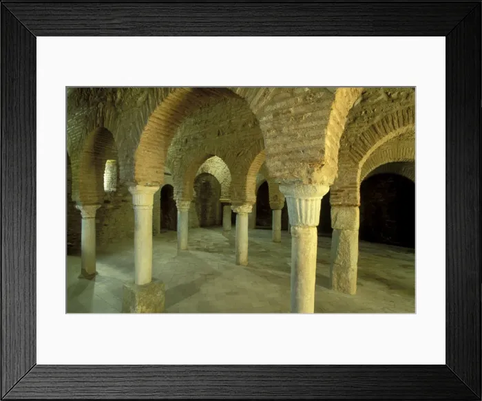 Framed Print : Spain - Brick horseshoe arches in the tenth-century mosque of Almonaster La Real in the Sierra de Aracena. Province of Huelva, Andalucia, Spain Framed Print : Spain - Brick horseshoe arches in the tenth-century mosque of Almonaster La Real in the Sierra de Aracena. Province of Huelva, Andalucia, Spain