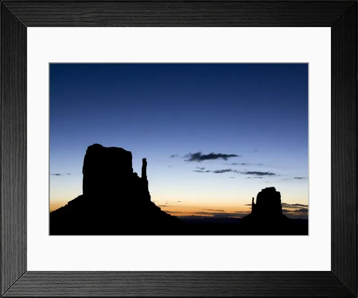 Framed Print : USA - West Mitten Butte (on the left) and East Mitten Butte, the two most prominent and photogenic landmarks of the Monument Valley, the classic Wild-West landscape of sandstone buttes Framed Print : USA - West Mitten Butte (on the left) and East Mitten Butte, the two most prominent and photogenic landmarks of the Monument Valley, the classic Wild-West landscape of sandstone buttes