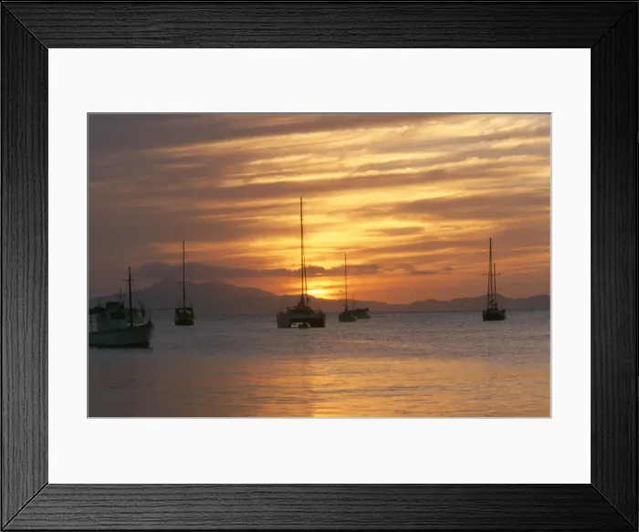 Framed Print : Isla Margarita / Margarita Island - sunset over boats from Juan Griego Framed Print : Isla Margarita / Margarita Island - sunset over boats from Juan Griego