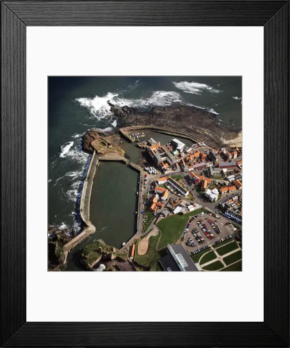 Framed Print : Aerial image of Scotland, UK: Dunbar, a town in East Lothian on the southeast coast of Scotland Framed Print : Aerial image of Scotland, UK: Dunbar, a town in East Lothian on the southeast coast of Scotland