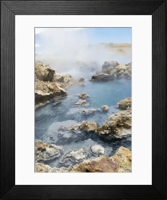 Framed Print : Hot Thermal pools near Lake Manasarovars - Tibet Framed Print : Hot Thermal pools near Lake Manasarovars - Tibet
