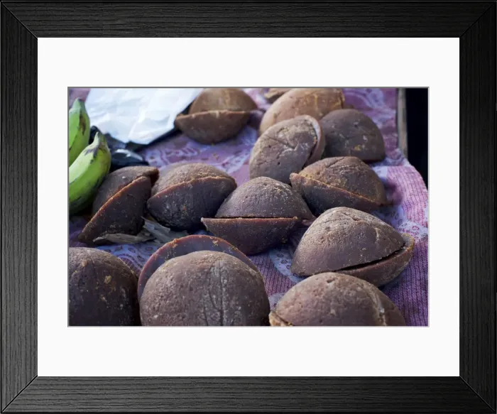 Framed Print : Palm sugar - Tomohon Market - N. Sulawesi - minahasa highlands Framed Print : Palm sugar - Tomohon Market - N. Sulawesi - minahasa highlands
