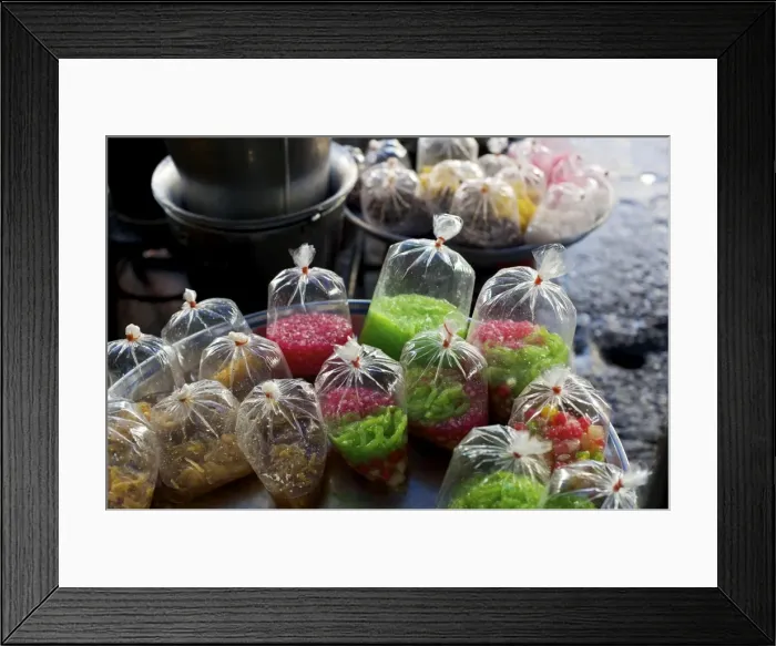 Framed Print : Thailand dessert tapioca flour jellies Framed Print : Thailand dessert tapioca flour jellies