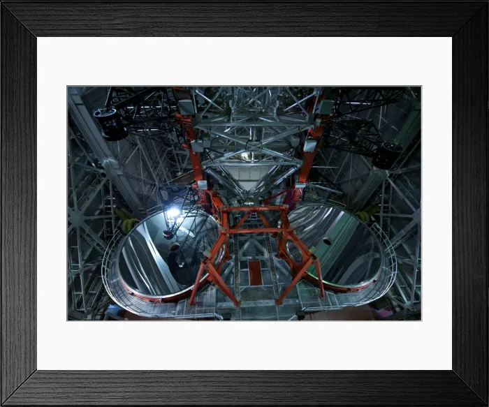 Framed Print : Telescope - mirrors of large binocular Telescope - Mt Graham Observatory - Arizona - USA Framed Print : Telescope - mirrors of large binocular Telescope - Mt Graham Observatory - Arizona - USA