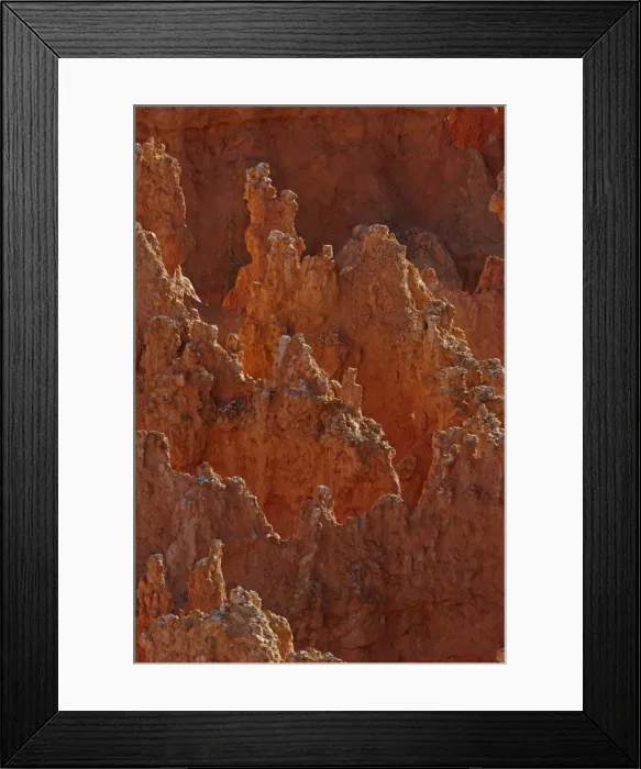 Framed Print : Hoodoos - occur in Claron formation containing limestone - siltstone - dolomite - mustone - Bryce Canyon National Park - Utah - USA