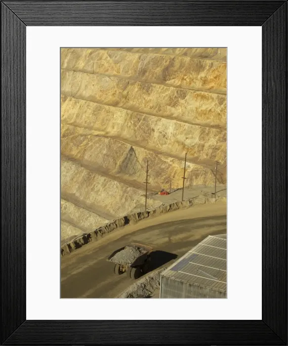 Framed Print : Bingham Canyon Mine - one of the biggest open pit copper mines in the world - also mine gold - silver - molybdenum - pit can be seen from space - Utah - USA Framed Print : Bingham Canyon Mine - one of the biggest open pit copper mines in the world - also mine gold - silver - molybdenum - pit can be seen from space - Utah - USA
