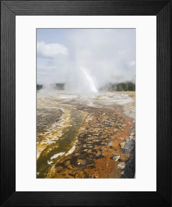 Framed Print : Daisy Geyser with colourful run off - Old Faithful area - Yellowstone NP - USA Framed Print : Daisy Geyser with colourful run off - Old Faithful area - Yellowstone NP - USA