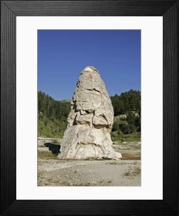 Framed Print : Liberty Cap - a dormant hot spring cone in Yellowstone National Pak USA Framed Print : Liberty Cap - a dormant hot spring cone in Yellowstone National Pak USA