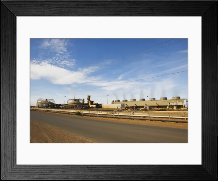 Framed Print : Geothermal energy plant Southern California, USA Framed Print : Geothermal energy plant Southern California, USA