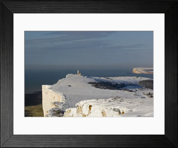 Framed Print : Belle Tout in the snow - South Downs - East Sussex - United Kingdom Framed Print : Belle Tout in the snow - South Downs - East Sussex - United Kingdom