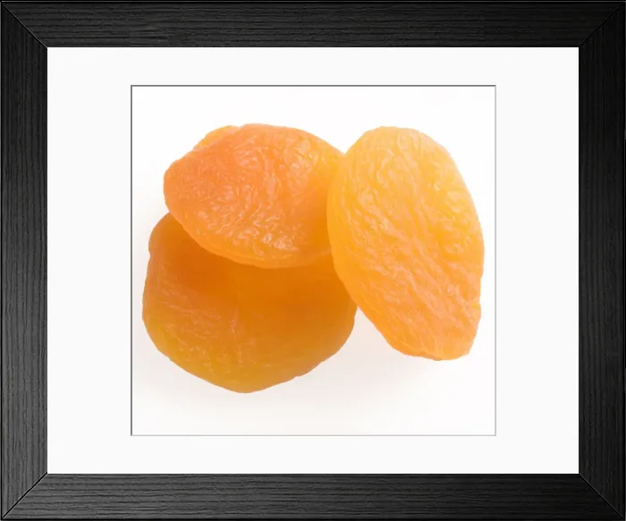 Framed Print : Dried Apricots - studio shot