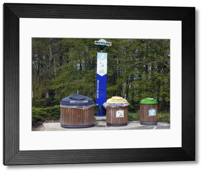 Framed Print : Waste collection - with Info panel on the A7 motorway - France Framed Print : Waste collection - with Info panel on the A7 motorway - France